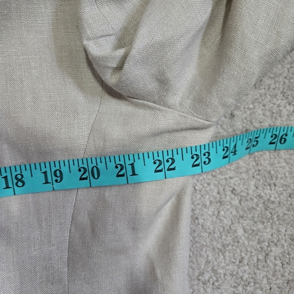 Lauren Jeffries 100% Linen Cream Blazer. Size 12 - Picture 12 of 13